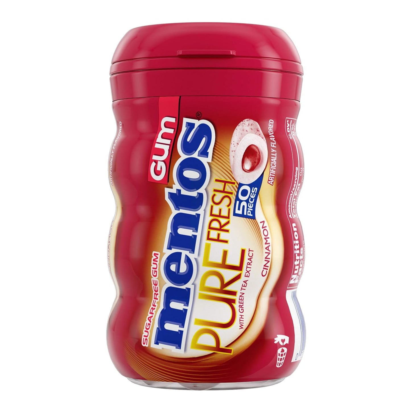 Mentos Pure Fresh Sugar Free Cinnamon Gum, 50 piece