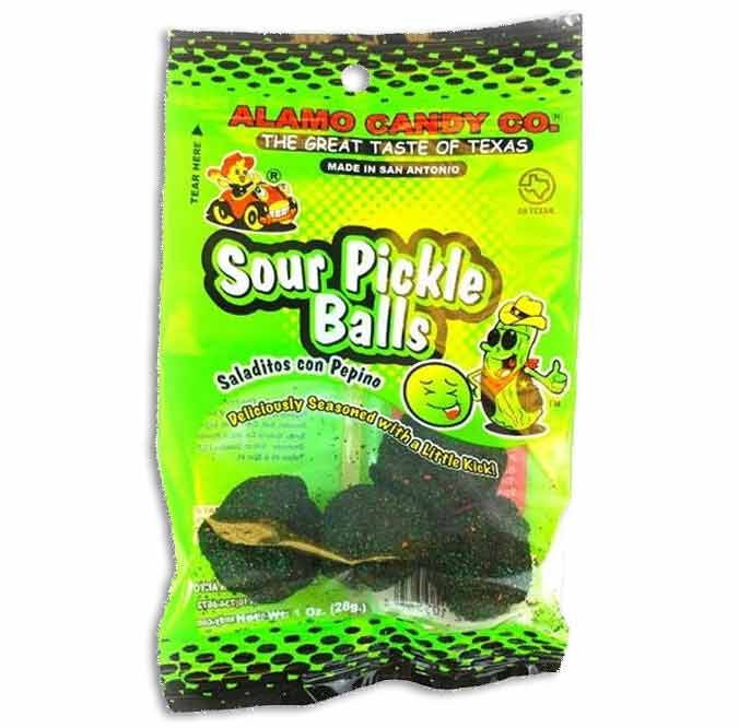 Alamo Candy Sour Pickle Balls, 1 oz.