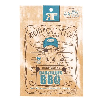 Righteous Felon Beef Jerky Baby Blue BBQ 2oz
