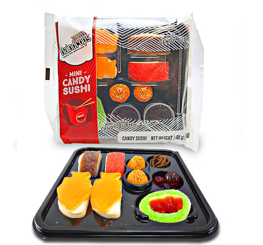 Raindrops Gummy Candy Small Sushi Bento Box, 3 oz.