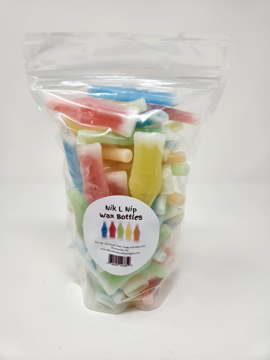 Bulk Wax Candy Bottles Assorted Flavors - One Pound
