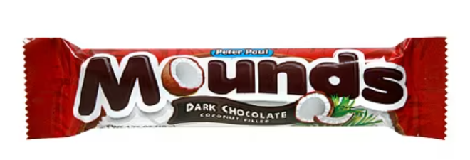 Mounds Dark Chocolate and Coconut Candy Bar, 1.75 oz.