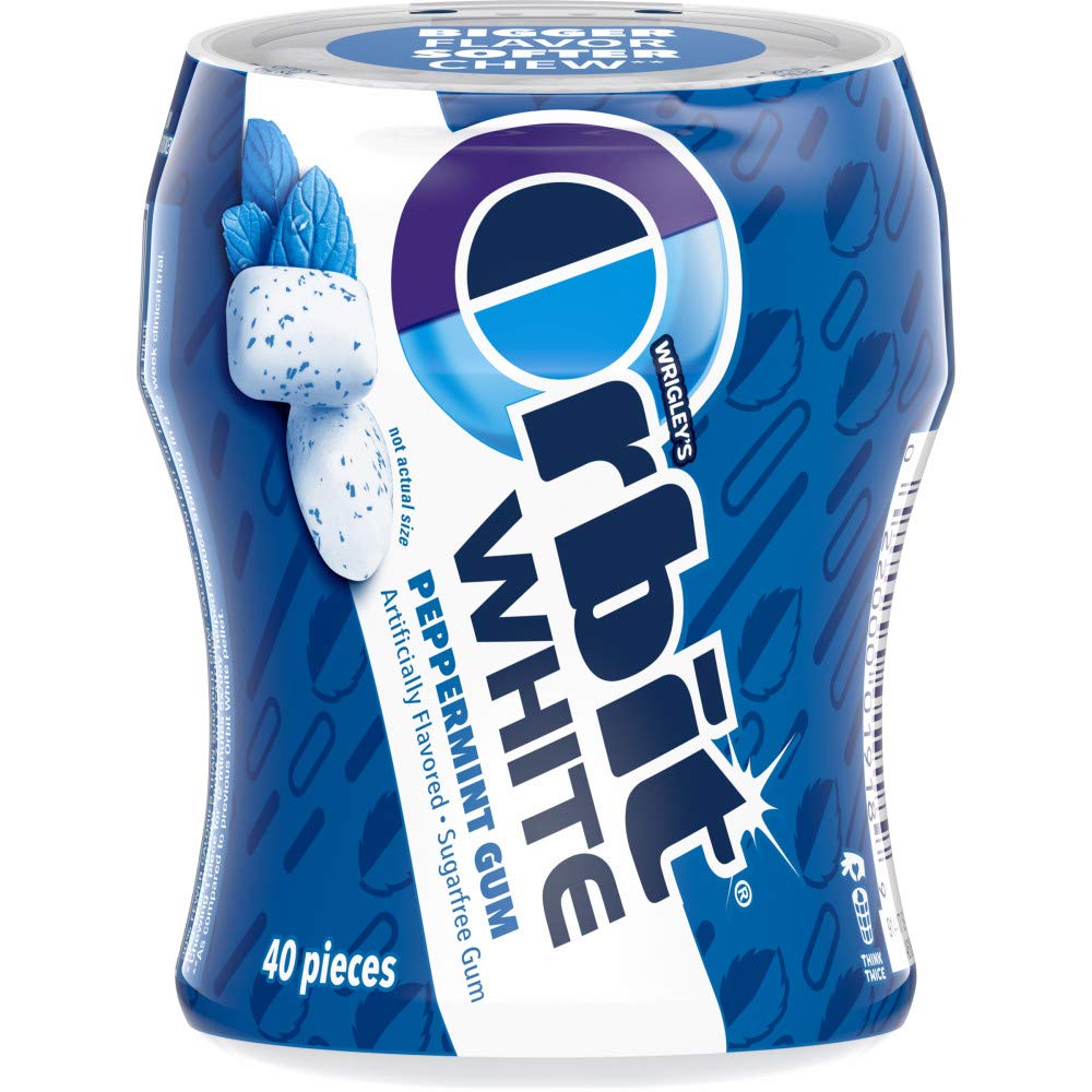 Orbit White Sugar Free Peppermint Gum, 40 piece