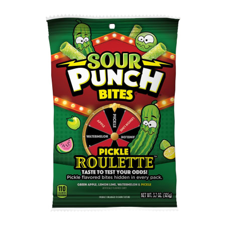 Sour Punch Bites Pickle Roulette 3.7 oz.