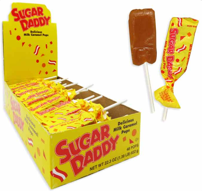 Sugar Daddy Milk Caramel Pops, 1.7 oz