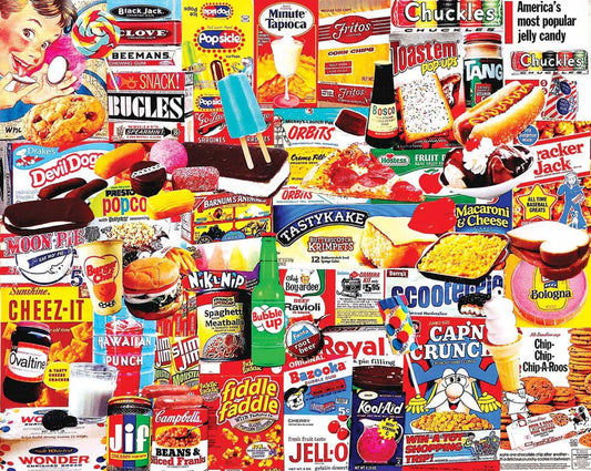 1000 Piece Jigsaw Puzzle - Foods We Loved – White Mountain Puzzles