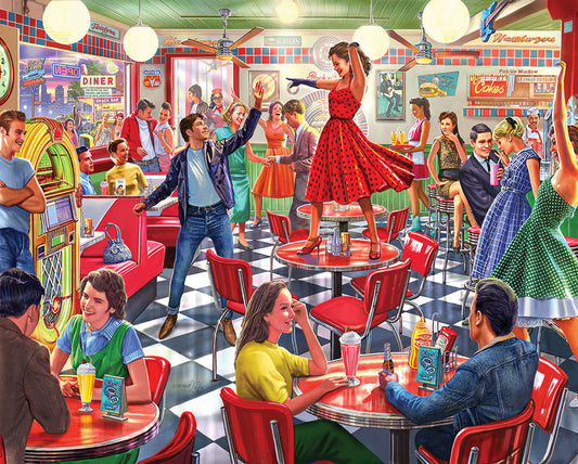 Dancing At The Diner (1622pz) - 1000 Piece Jigsaw Puzzle
