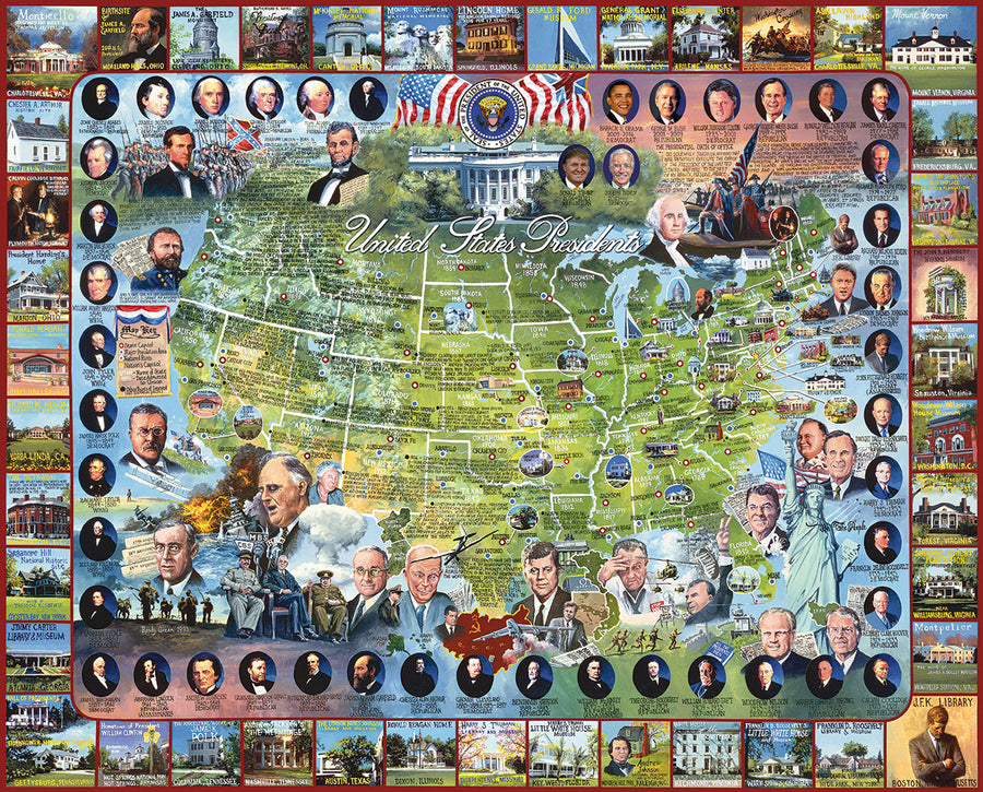 United States Presidents (549pz) - 1000 Piece Jigsaw Puzzle