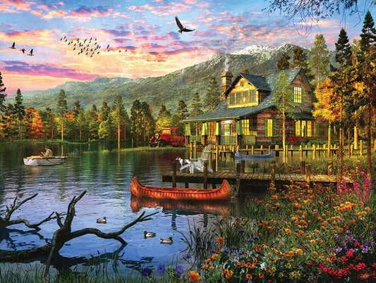 Sunset Cabin 500 Piece Jigsaw Puzzle