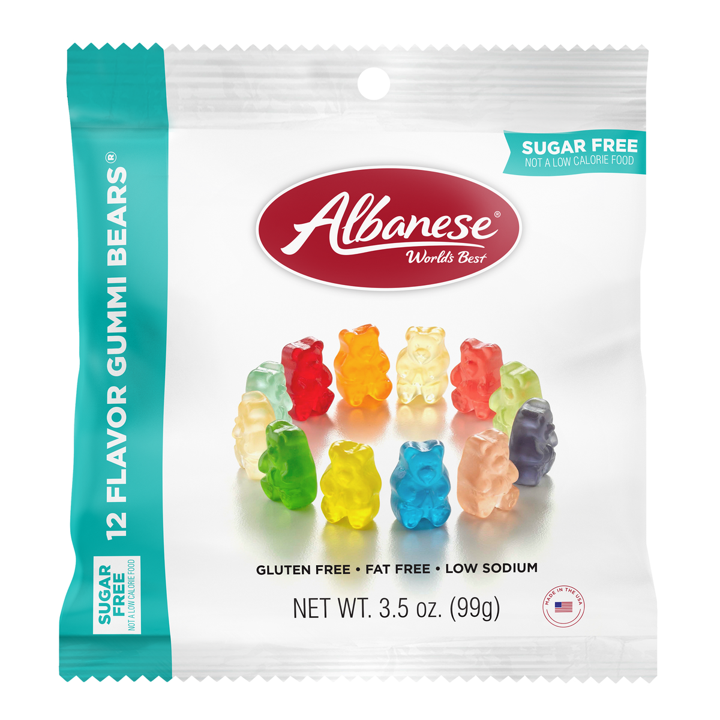 Albanese Sugar Free 12 Flavor Gummy Bears 3.5 oz.