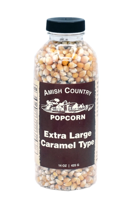 Amish Country Extra Large Caramel Type Popcorn 14 oz. Bottle