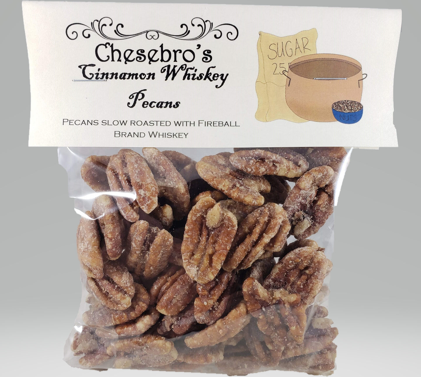 Candied Whiskey Pecans, 4 oz,