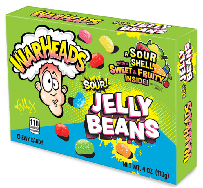 Warheads Sour Jelly Beans 4 oz.